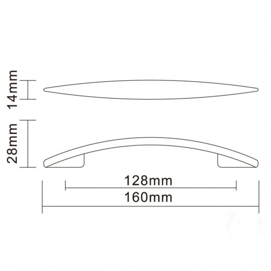 Ручка UN 8804 128 хром - 1