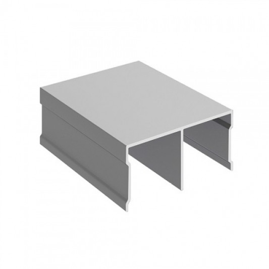 Алюмінієва розсувна система рейка верхня подвійна срібло 5500 - 0