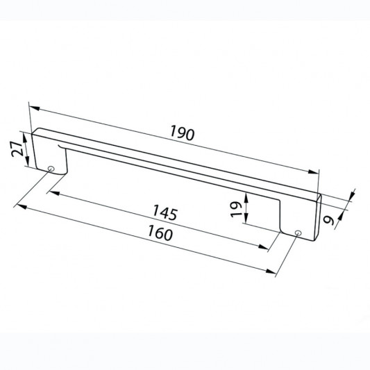 Ручка D-705 160 матовий хром - 1