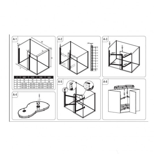 Поворотний кутовий механізм Secret правий S-3014-C Starax - 3