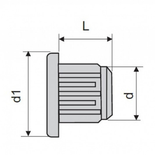 Заглушка отв. d=5 белая, 100 шт IF - 1