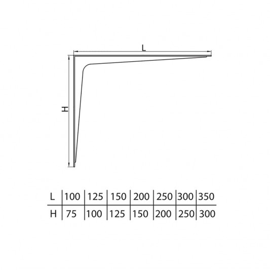 Консоль металлическая белая 350×300 - 1