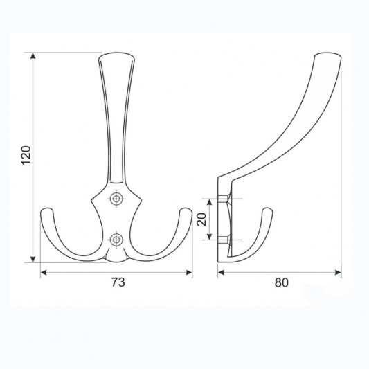 Гачок WP 5908 матовий хром - 2