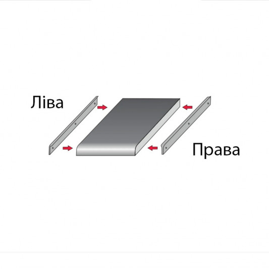 Накладка на стільницю 600×28 L-подібна права R-13 - 2