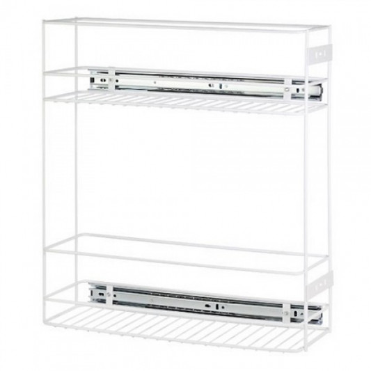 Карго 150 2 полки с боковым креплением белое (без направляющих) - 0