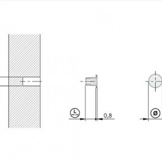 Заглушка отв. d=5 серая, 100 шт IF - 0