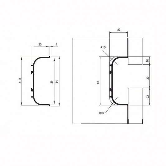 Профиль ФБР C белый 5,95 м - 1