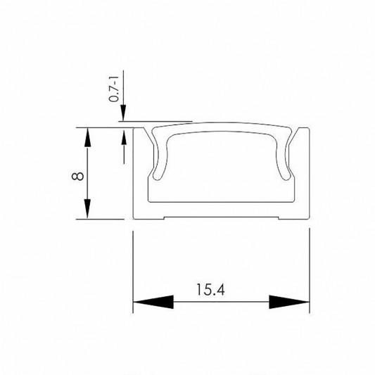 Профіль LED накладний L=5,95м білий - 1
