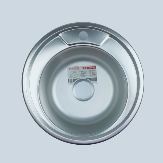 Мийка 49 кругла врізна сатин Valeso - 0