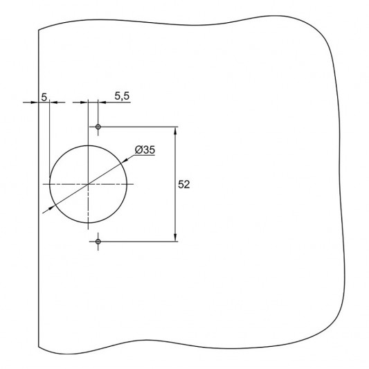 Петля Hettich Intermat 9943 полунакладная 110° Clip-On (D=3) - 2