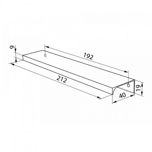 Ручка DV 002 A 192 черный матовый L-212 - 1