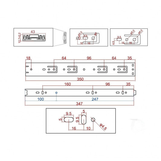 Направляюча телескопічна 350×43 - 3