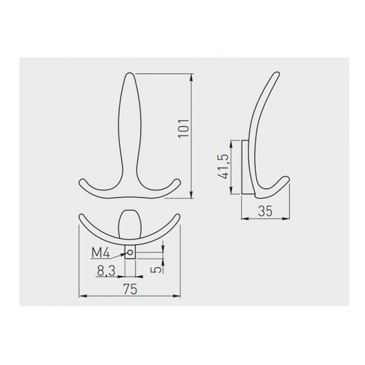 Крючок GTV E-018 сатин - 2