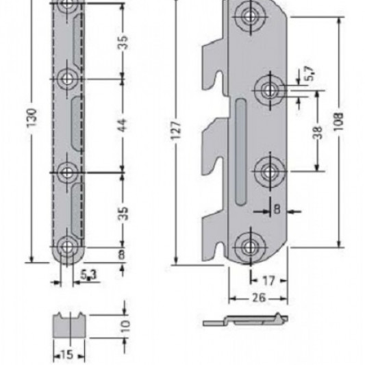Ліжковий гачок (1) лівобічний Hettich - 1