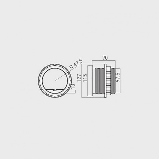 Удлинитель GTV 1 розетка SCHUKO зарядка USB 5V 2A Серый - 2
