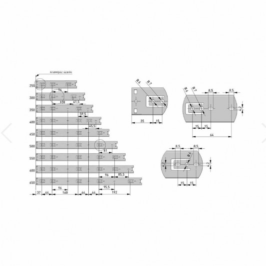 Направляющая телескопическая GTV 450×45 PRO - 3