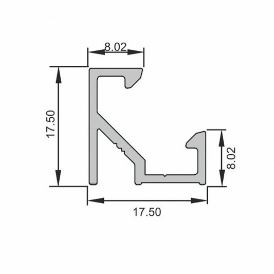 Профіль LED кутовий L=5,95м чорний - 1