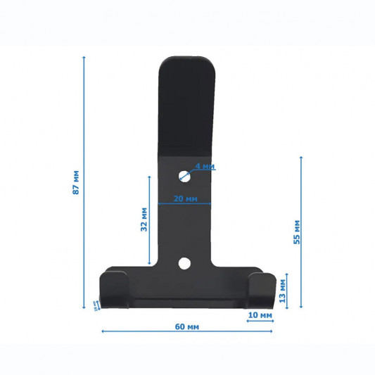 Крючок двойной ПП 12 черный - 2