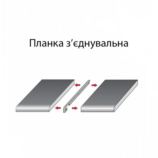 Планка на стик стільниці пряма 600×38 Egger R-03 чорна - 2
