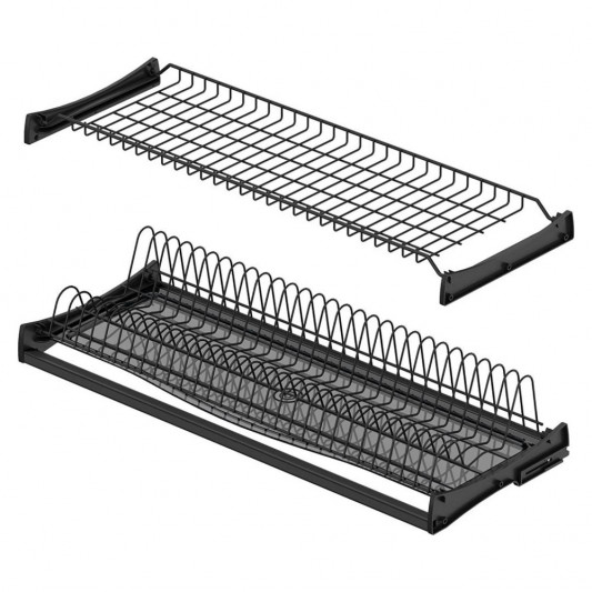 Сушка для посуду Starax 800 антрацит з рамкою S-5161-A - 1