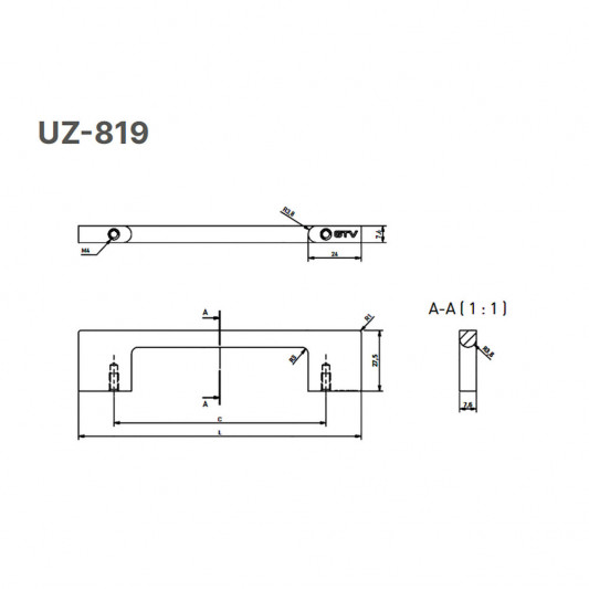 Ручка GTV UZ-819 160 мідь - 1
