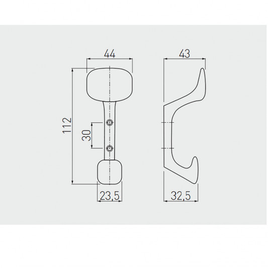 Крючок GTV TOLED C0 черный - 2