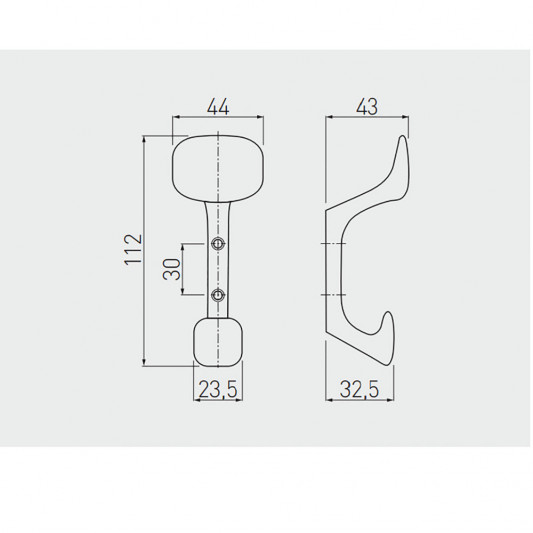 Крючок GTV TOLED C0 алюминий - 2