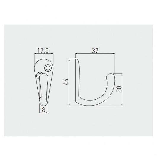 Крючок GTV MALAG CO сатин - 1