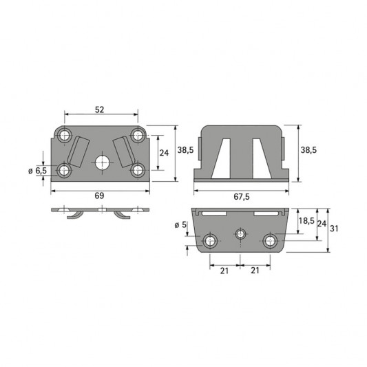 З'єднувач середньої траверси ліжка, Hettich - 2