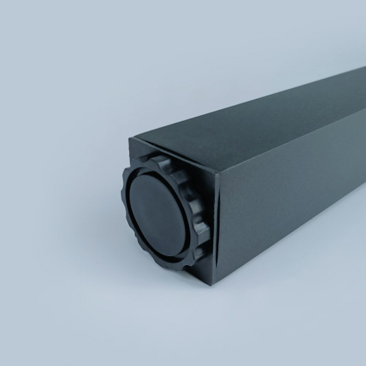 GTV Ніжка меблева квадратна регульована 60х60х710 чорна - 1