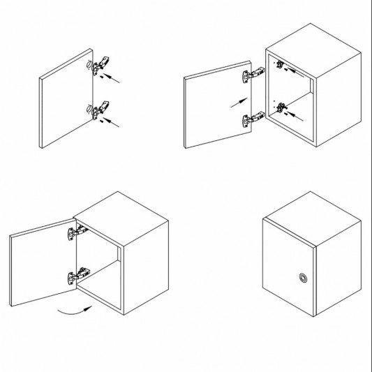 Петля Hettich Sensys 8645i накладная без пружины, черный обсидиан 110° Clip-On (D=1,5) - 3