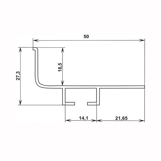 Профиль Grossman L золото браш 6 м - 1