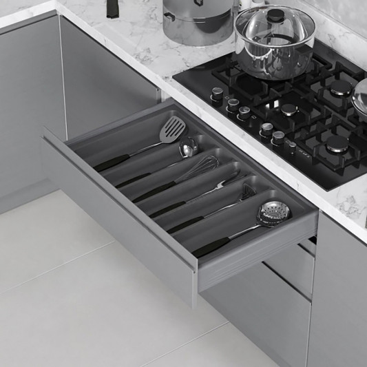 Лоток для ГАБАРИТНИХ столових приладів 540×490 Starax білий S-2687-W - 1