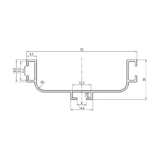 Профіль C Gola NEW для фасадів без ручок алюміній L=4100 мм Linken System - 1