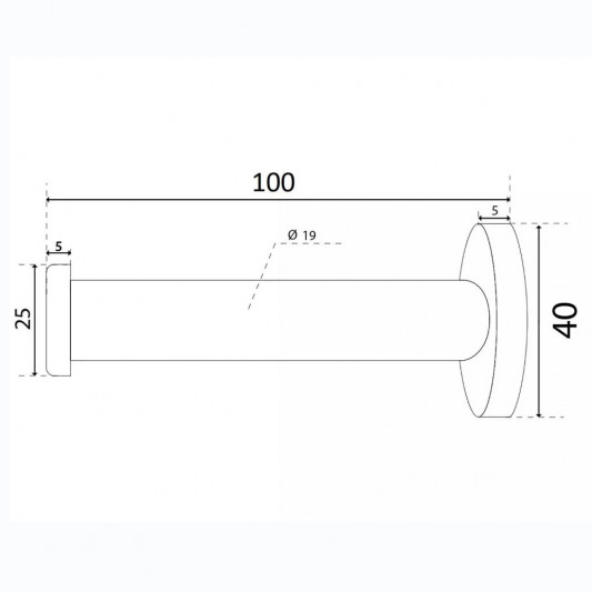 Крючок HK-1 одинарный 19*100 SS сталь - 1