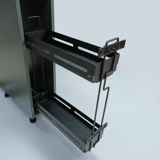 Карго Starax 200 2 полки полного выдвижения на тандемах Blum антрацит-металл S-2442-UB-A - 2