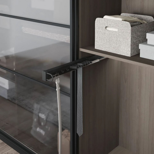 Держатель Starax ремней и галстуков L левый 140×475×70 антрацит S-6728-A - 0