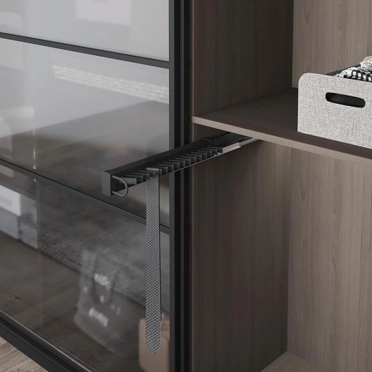 Держатель Starax галстуков на тандемах Blum бокового крепления R правый 125×475×70 антрацит S-6737-A - 0