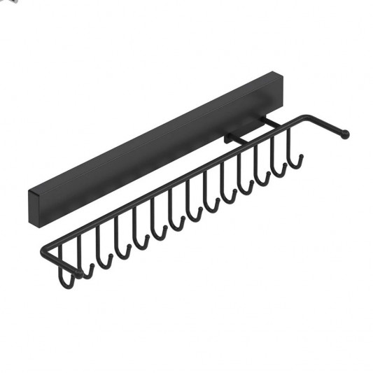 Держатель для ремней Starax выдвижной левый 120x460x110 антрацит S-6065-А - 1