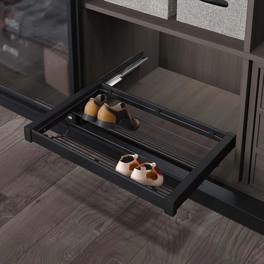 Полиця Starax для взуття висувна 760-790×475×150, 800 фасад антрацит S-6720-A - 0