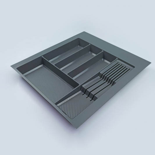 Лоток для столовых приборов 500 (390-450x422-490) Rejs MAX 2,0 mm графит - 1