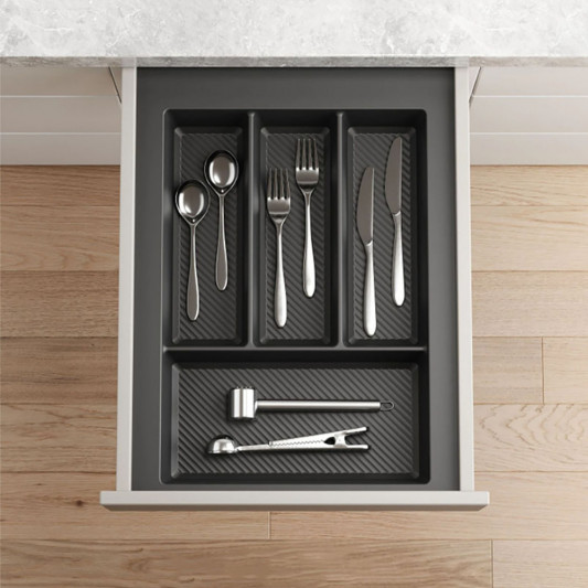 Лоток для столовых приборов 400 (290-350x422-490) Rejs MAX 2,0 mm графит - 2