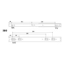 Направляющая телескопическая LS 500×45 перфо - 3