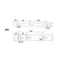 Направляющая телескопическая LS 300×45 перфо - 3