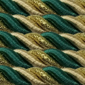 Кант вшивной 50 м зеленый с золотом - 1