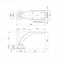 Ніжка меблева NZ 0704 LUX H=110 хром - 1