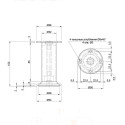 Ножка мебельная регулируемая NA 10C00 Н=100 RN основа хром - 2