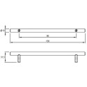 Ручка RE 1008 96 матовий хром MONO - 1