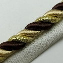 Кант вшивной 50 м коричневый с золотом - 0