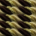 Кант вшивний 50 м коричневий з золотом - 1